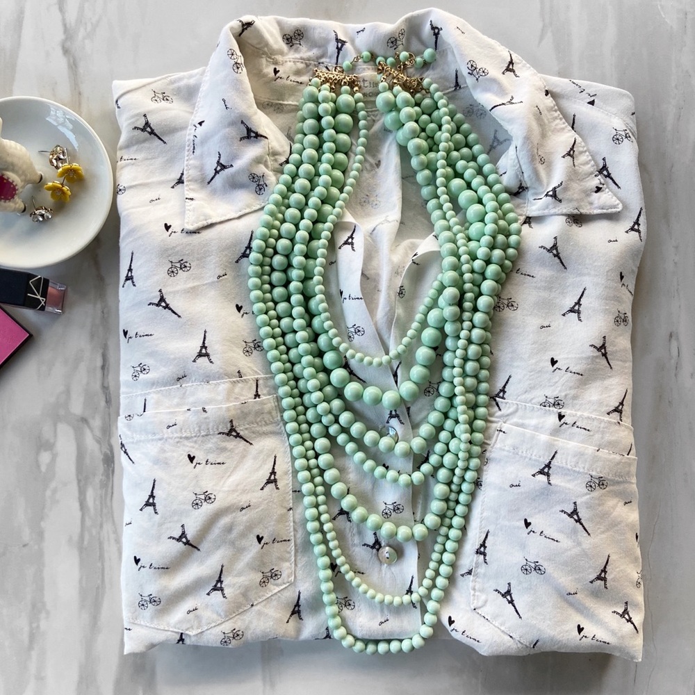 New! Mint beaded necklace - Picture 8 of 11